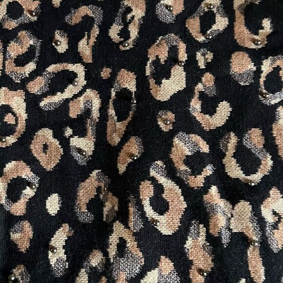 Chicos Leopard Print Sweater with bead embellishment - Picture 7 of 7
